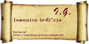 Ivancsics Grácia névjegykártya